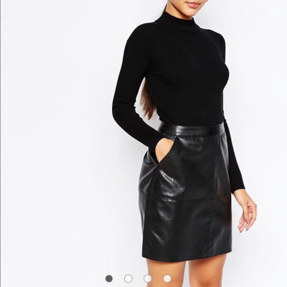 lipsy leather dress